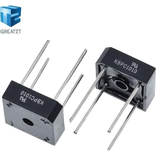 GREATZT 5pcs/lot Kbpc1010 10a 1000v Diode Bridge Rectifier Kbpc1010