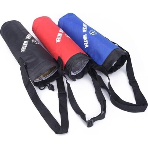 HOT!Universal Drawstring Water Bottle Pouch High Capacity Insulated Cooler Bag Outdoor Traveling Camping Hiking Water Bags
