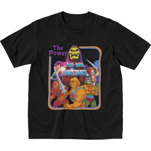 Gorgeous Vintage He-Man Masters Of The Universe The Power T Shirt Men Short Sleeved Cotton T-shirt Skeletor Tee Graphic Tshirt