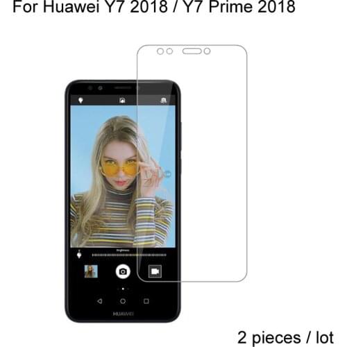For Huawei Y7 / Y7 Prime 2018 Tempered Glass Screen Protectors Protective Guard Film HD Clear 0.3mm 9H Hardness 2.5D