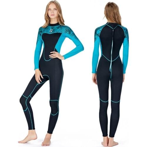 Womens Full Body Wetsuit 2mm Neoprene Super-elastic Slim For Scuba Diving Wet Suit Surfing Snorkeling Kayaking Spring