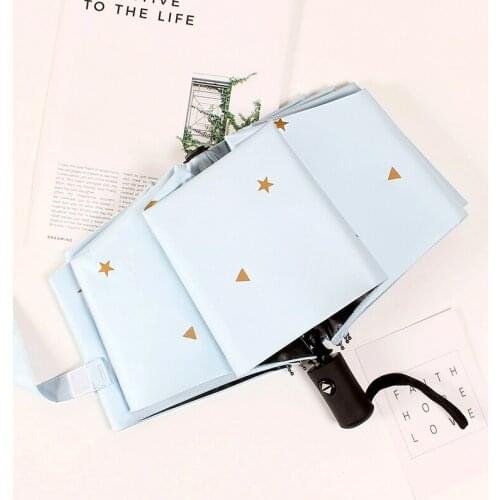 Female Foldable Umbrella Automatic Portable Uv Protection Funny Couple Lightweight Umbrella Guarda Chuva Home Rain Gear DB60YS