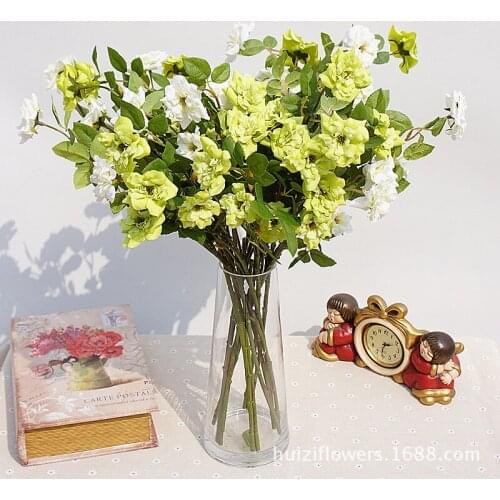 1pc 3 forks Rose Artificial Silk Flower DIY Home Floral Arrangement Wedding Party Photography Decoration