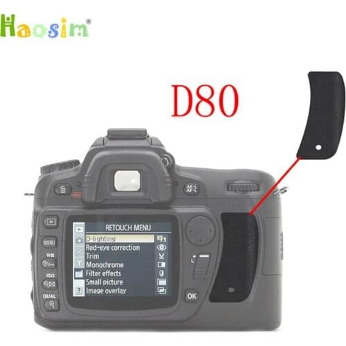 10pieces/lot For Nikon D80 The Thumb Rubber Back cover Rubber DSLR Camera Replacement Unit Repair Part