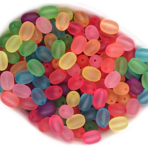 100pcs/lot Big Hole Mix Color Acrylic Beads Round Loose Beads DIY Bracelet Earrings Charms Necklace Beads For Jewelry Making