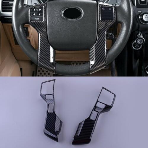 2Pcs Carbon Fiber Style Steering Wheel Cover Trim Moulding Fit for Toyota Tacoma 2016 2017 2018 2019 2020