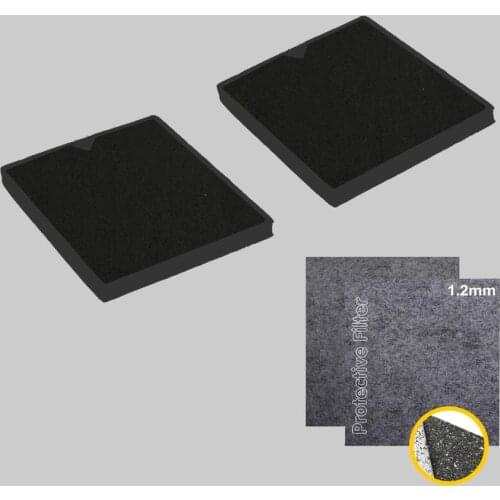 2 pieces Odor Filter With Activated Charcoal For a Variety of Miele DKF 15-1Compatible Extractor Hoods + Silver Ion Protective