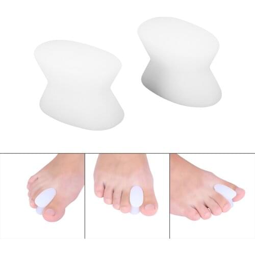 2Pcs Silicone Foot Finger Toe Separator Adjuster Hallux Valgus Pedicure Corrector Feet Care Bunion Bone Thumb Valgus Protector