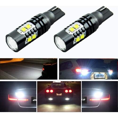 2x W16W T10 T15 LED Bulbs 12V 3030 10SMD Canbus OBC Error Free Backup Light 921 912 Bulb Indicator Lamp Car High Power White Led