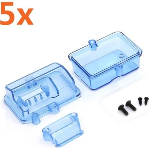 5sets Receiver Protection Box for RS RC Car Model Boat Equipment Waterproof Box R15 Remote Control RC Cars Spare Parts