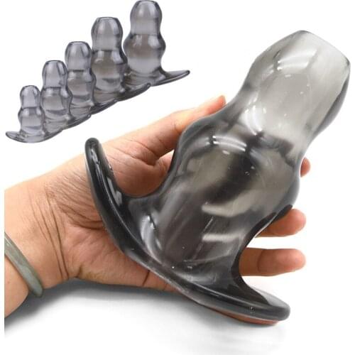 5 Sizes Enema Hollow Anal Plug Dildo Butt Plug Anal Dilator Soft Speculum Masturbation Prostata Massager Sex Toys For Woman Men