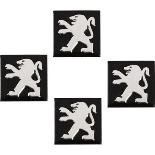 5pcs 16mm Aluminium Metal Car Styling Remote Key Stickers For Peugeot 206 207 208 301 307 308 406 407 408 508 607 2008 3008 4008