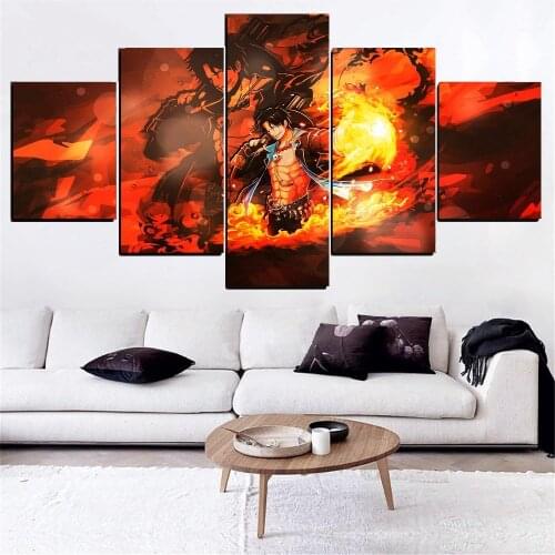 5 Piece Wall Art Canvas Anime Posters Musketeer Figure Prints Home Manga Decor Pictures Modern Living Room Decoration Paintings