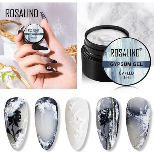 5 ML Gypsum Gel Polish Nail Gel Matte DIY 3D Sand Effect Embossed Plaster Glue UV/LED Lamp Soak Off Nail Art Varnish Manicure