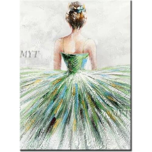 Beautiful Girl Dance Handpainted Abstract Oil Painting Wall Decoration Home Decor Wall Art Picture For Living Room Unframed