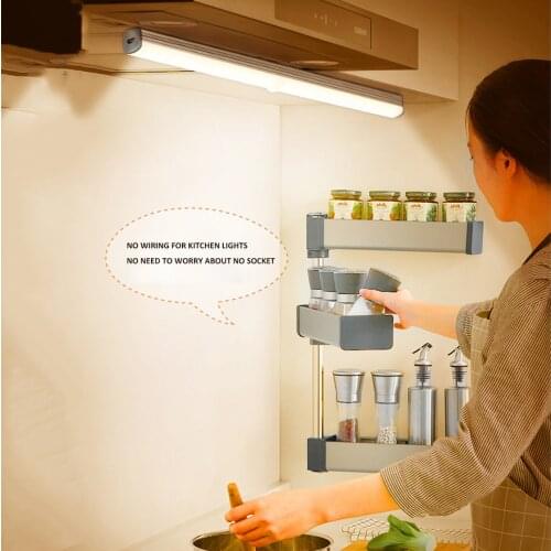 20/30/50CM USB Charge Wireless Hand Sweep Sensor LED Night Light Bedroom Closet Light Staircase Cabinet Lamp For Kitchen