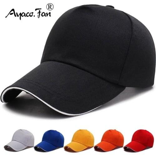 Spring Summer Solid Cap Women Baseball Hats Men Baseball Cap Cotton Simple Outdoor Running Travelling Visor Air Permeable Sunhat