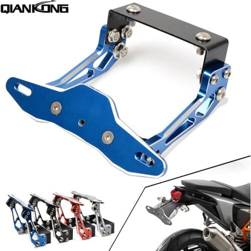 R QIANKONG Registration License Plate Bracket Holder For Kawasaki Concours ZRX1190 ZZR1190 Ninja ZX-10R Honda CB1000R CBR600RR