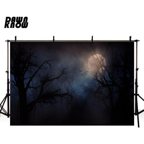 DAWNKNOW Cartoon Night Sky Moon Fairy Tale Photography Background Photocall Photo Shoot Backdrop Children Photo Studio lv2710
