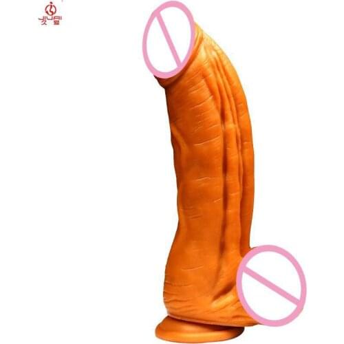 Jiuai Soft Material Artificial Huge Long Dildo Realistic Vagina Anal Stimulation for Female Masturbation Sex Toys