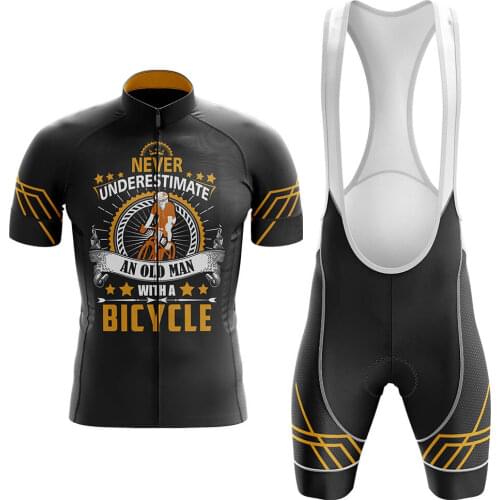 Old Man 100% Polyester Pro Cycling Jersey Set MTB Bicycle Clothes Sportswear Bike Clothing Maillot Ropa Ciclismo Cycling Set