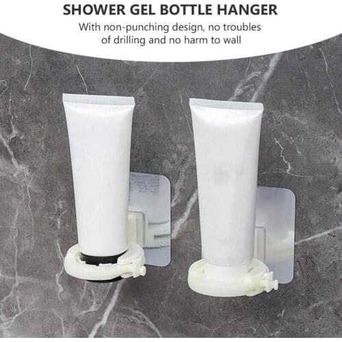 Shampoo Support Hook Self Adhesive Shower Gel Bottle Rack Hanger 6 Pieces