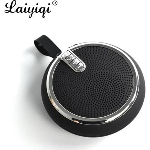 Laiyiqi hot sale round wireless speaker Bluetooth Radio FM portable belt bike mount MP3 boombox caixa som alto falante vs CLIP