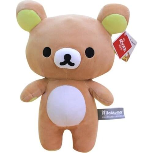 28CM Kawaii Rilakkuma Plush Doll Cartoon Cute Teddy Brown Beige Bear Soft Stuffed toy For Kids Girlfriend Gifts Home Decoration