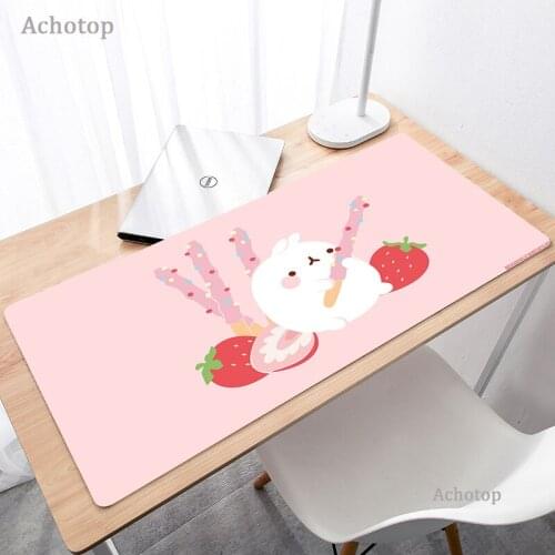 Kawaii Gaming Mouse Pad Large Mousepad Gamer Accessories PC Computer Keyboard Mouse Pad Cute Size Molang Rubber Desk Mats