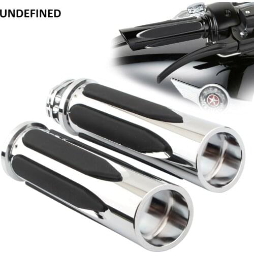 Motorcycle Hand Grips Soft Touch Cable Throttle Handle Grip 25mm For Harley Sportster Touring Road King Dyna FatBoy Softail Slim
