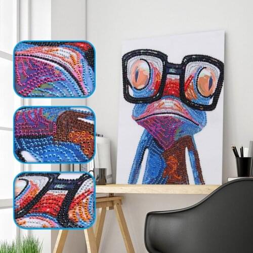 5D DIY Special Shaped Diamond Embroidery Frog Picture Partial Drill Diamond Painting Cross Stitch Kits Diy Rhinestone Art Crafts