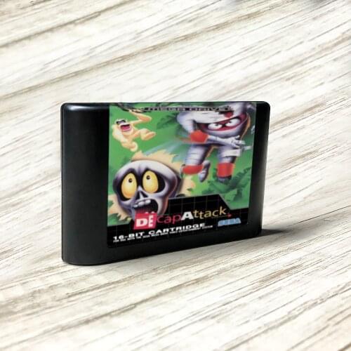 Decap Attack - EUR Label Flashkit MD Electroless Gold PCB Card forSega Genesis Megadrive Video Game Console