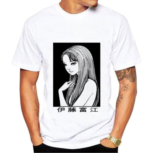 Harajuku New Japan cartoon T Shirt Tomie Junji Ito Tshirt Streetwear Tops Tees Men Clothing