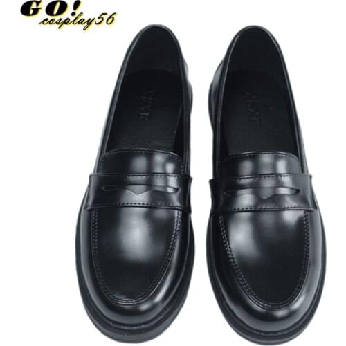 Uniform Shoes Uwabaki Japanese JK Round Toe Women Girls School Students Lolita Black Brown Cosplay Shoes Rubber Sole Z01