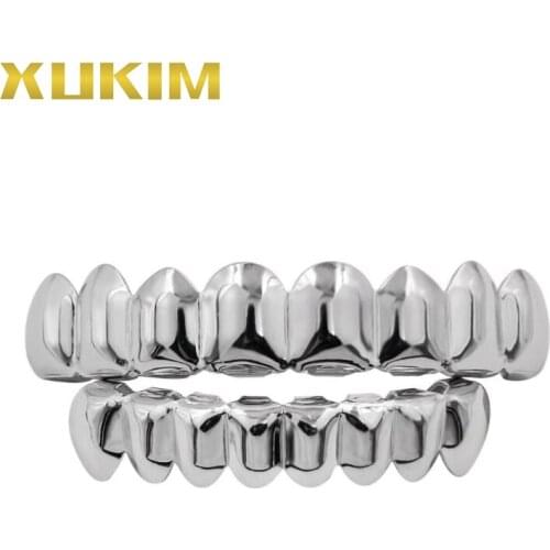 GH281 Xukim Jewelry Foctory Price Drop Ship Factory direct sales Hip Hop Rapper Vampire Grillz Dental Jewelry Gold Grillz