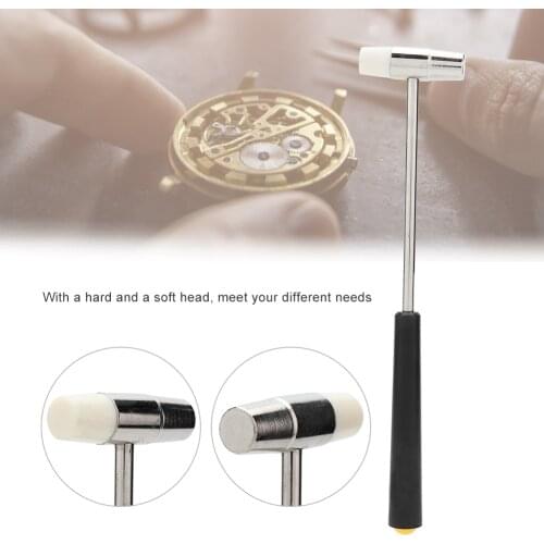 10MM Portable Double Sided Hammer Hard Steel Hammer Head Multifunctional Hand DIY Watch Band Part Repair Tool for Watchmaker