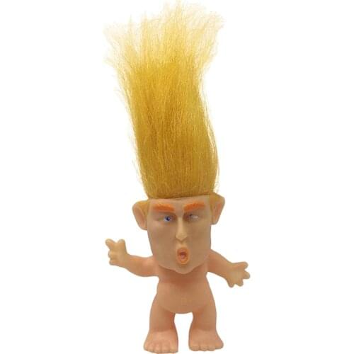 The President Trump Troll 6cm Doll with Hair Lucky Dolls Miniature Kids Toys