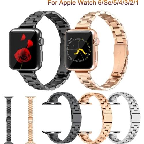 Stainless Steel Strap For Apple watch band 38mm 42mm Metal WatchBand 40mm 44mm Sport Bracelet for iWatch series 6/SE/5/4/3/2/1