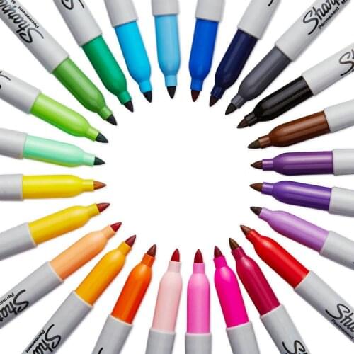 Sharpie Marker Pens Set 30001 Oil Based Art Markers USA 1.0 mm Permanent 12 Colors 24 Colors