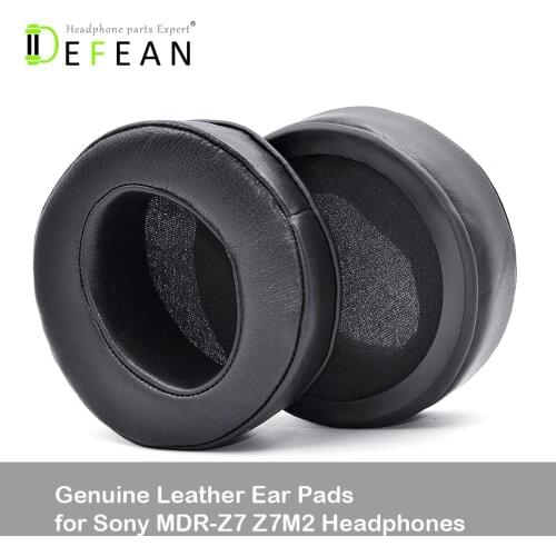 Defean upgrade Angle Genuine Leather Ear Pads Cushion earpad Replacement for Sony MDR-Z7 Z7M2 Headphones