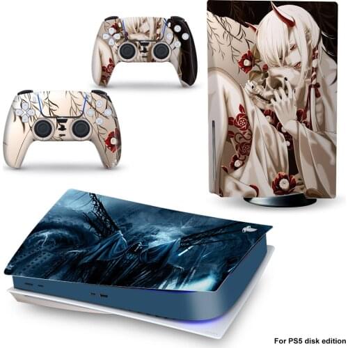 New Design PS5 Disc Edition Skin Sticker for Playstation 5 Console & 2 Controllers Decal Vinyl Protective Skins Style 4