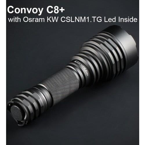 Convoy C8 Plus with KW CSLNM1.TG 6500K Flashlight Linterna Led Desert tan / Black / Silver Portable Lighting 18650 Torch Latarka