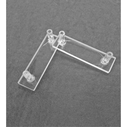 0.5mm path length UV flow quartz cuvette cell with two tubes