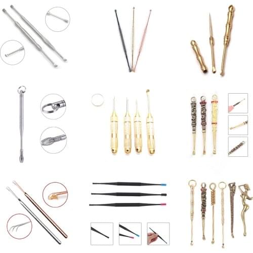 Ear Acupuncture Point Probe Non-Slip Handle Built-in Spring Acupuncture Needle Acupuncture Therapy Acupressure Tools