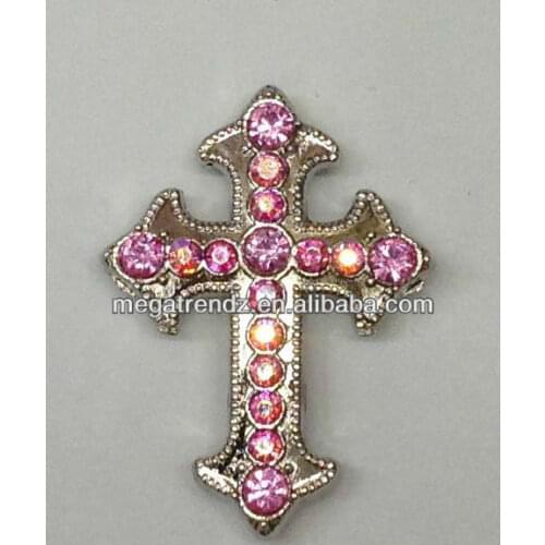 Western Rhinestone Metal Copper Crosss Concho Rivet Stud Punk Screw Back Nickle Finish Decorated Concho DIY Leathercraft