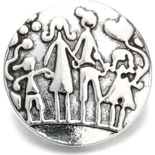 10pcs/lot New Snap Jewelry Family Mermaid Cross Charm 18mm Metal Snap Buttons Fit Silver Snap Bracelets Bangles Jewelry