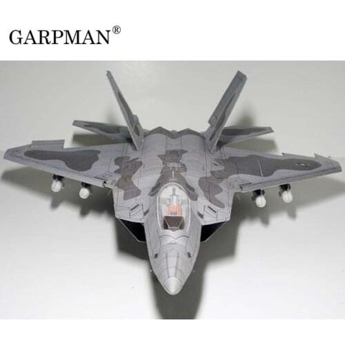 1:33 F22 Raptor Stealth Fighter 3D Paper Model Super Exquisite Version Puzzle Manual Papercraft Toy