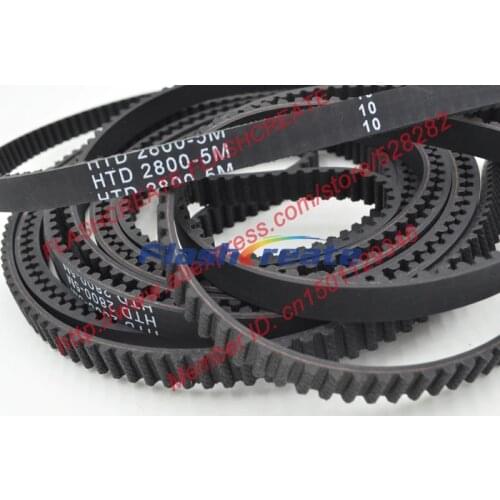 5pcs HTD5M belt 2800 5M 10 timing belt teeth 560 width 10mm length 2800mm rubber closed-loop belt 2800-5M Free shipping