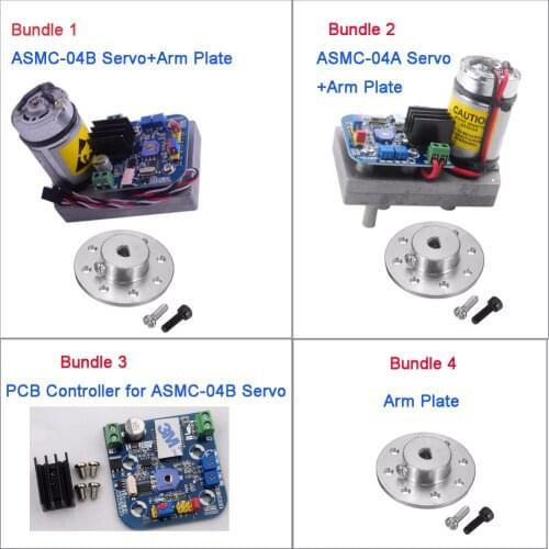 ASMC-04B/ASMC-04A Robot Servo High Power Torque 12V~24V 180kg.cm /110kg.cm Large Robotic Manipulator/ PCB Controller /Arm Plate