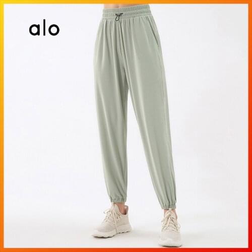 Alo Yoga 2021 Summer New Womens Pants Five-color Breathable Sunscreen Loose Breathable Sports Pants Fitness Sports Running DS82